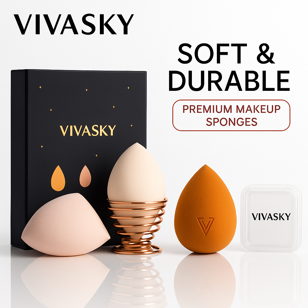 Makeup Sponge Set | Soft Beauty Blender for Flawless Foundation